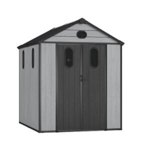 Aoodor 6 x 7.5 FT Outdoor Resin Storage Shed - 6 x 7.5 FT