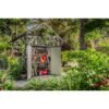 Keter Premier Tall Vertical Resin Durable Outdoor Storage Shed With Floor for Patio Furniture and Tools, Grey